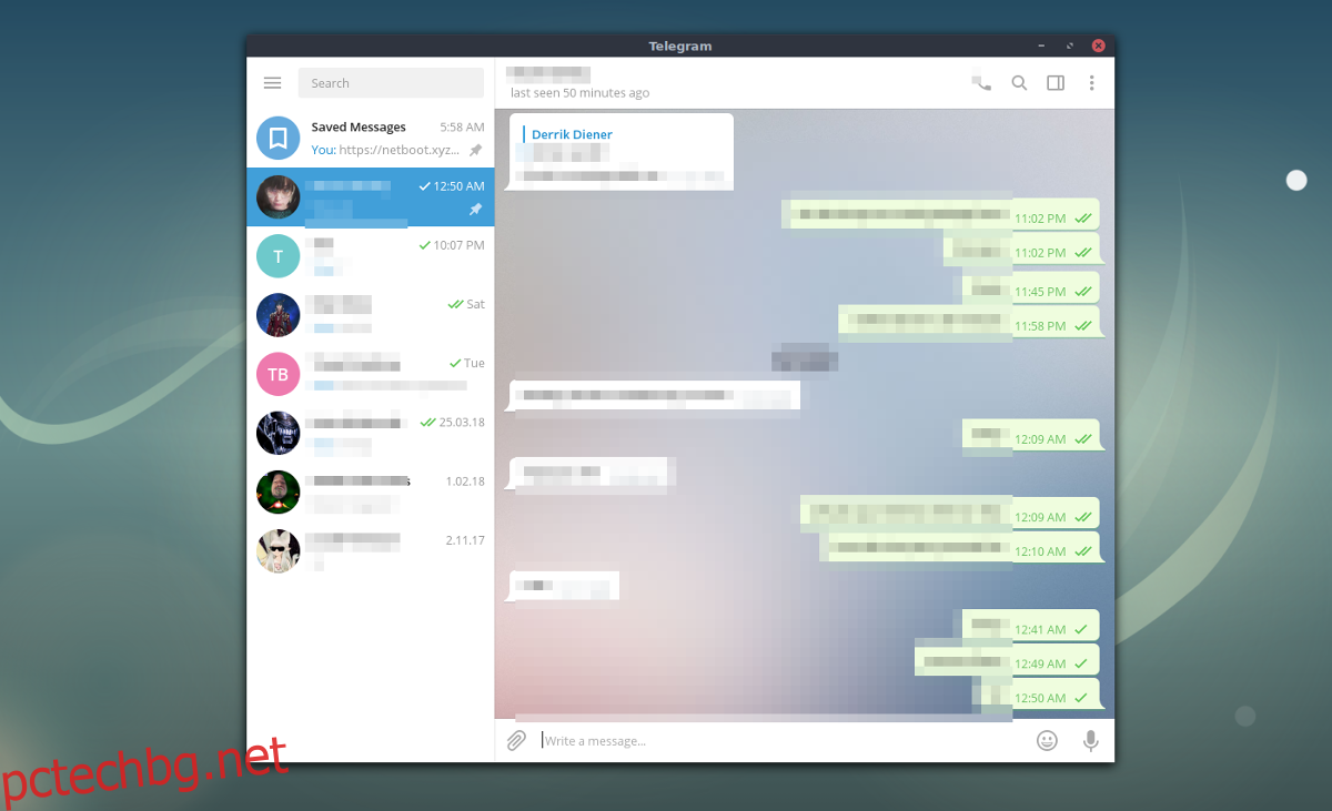   актуализиране на приложението Telegram linux