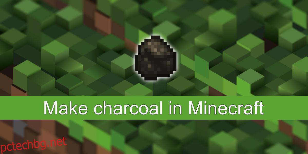 дървени въглища в Minecraft