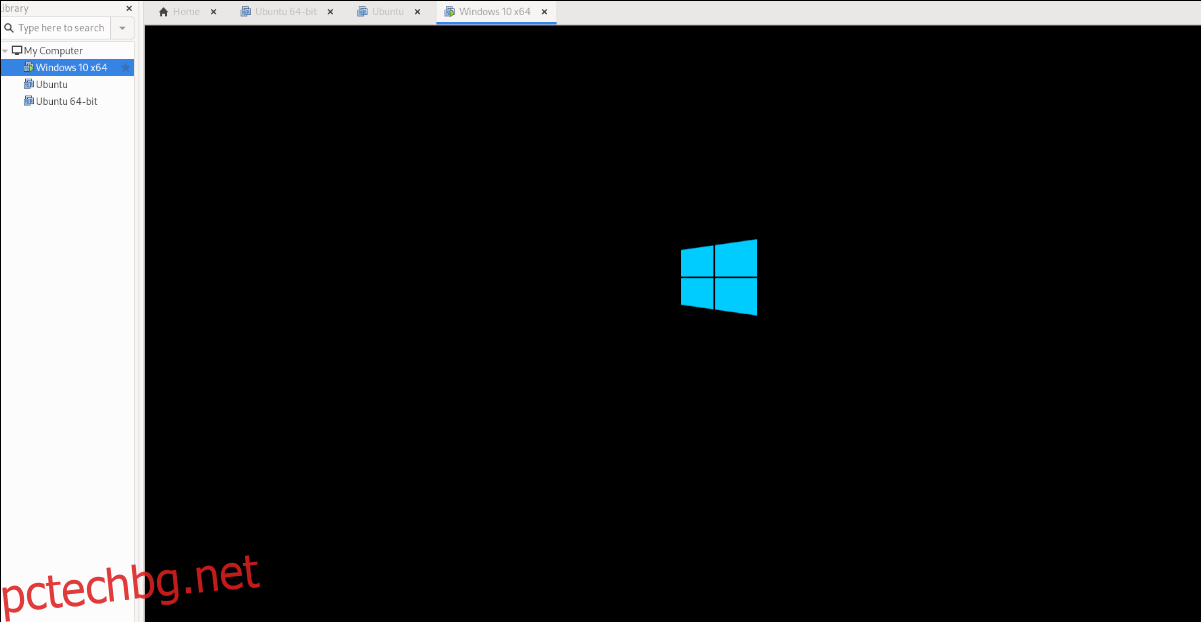   Windows 10 VM във VMware на Linux